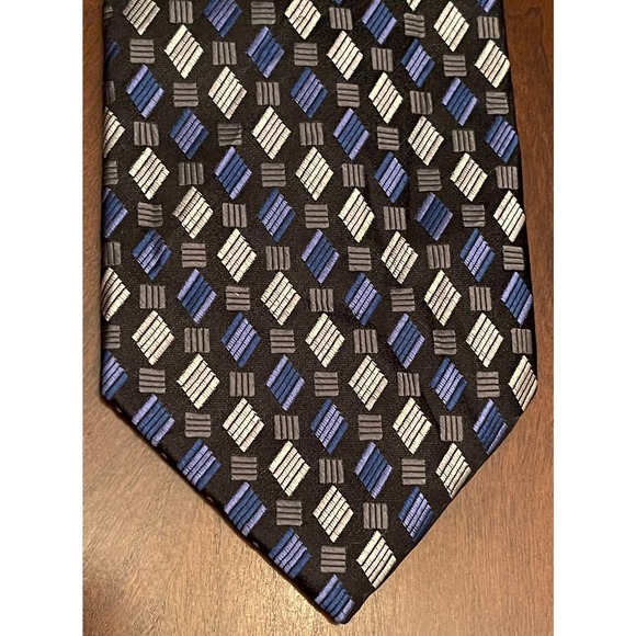 Burma Bibas Other - Burma Bibas Black Blue Gray Men’s Neck Tie Made In China